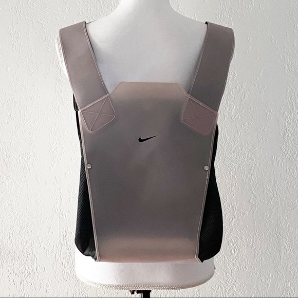 Nike Dusty Mauve and Black Vinyl Plastic Backpack Purse